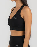 TNG Ribbed V-Cut Sport Bra