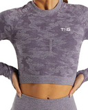 TNG Seamless Camo Crop Top