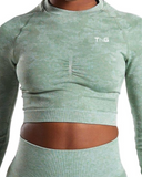 TNG Seamless Camo Crop Top