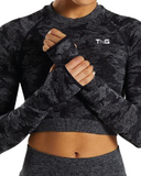 TNG Seamless Camo Crop Top