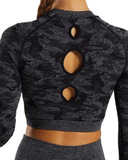 TNG Seamless Camo Crop Top